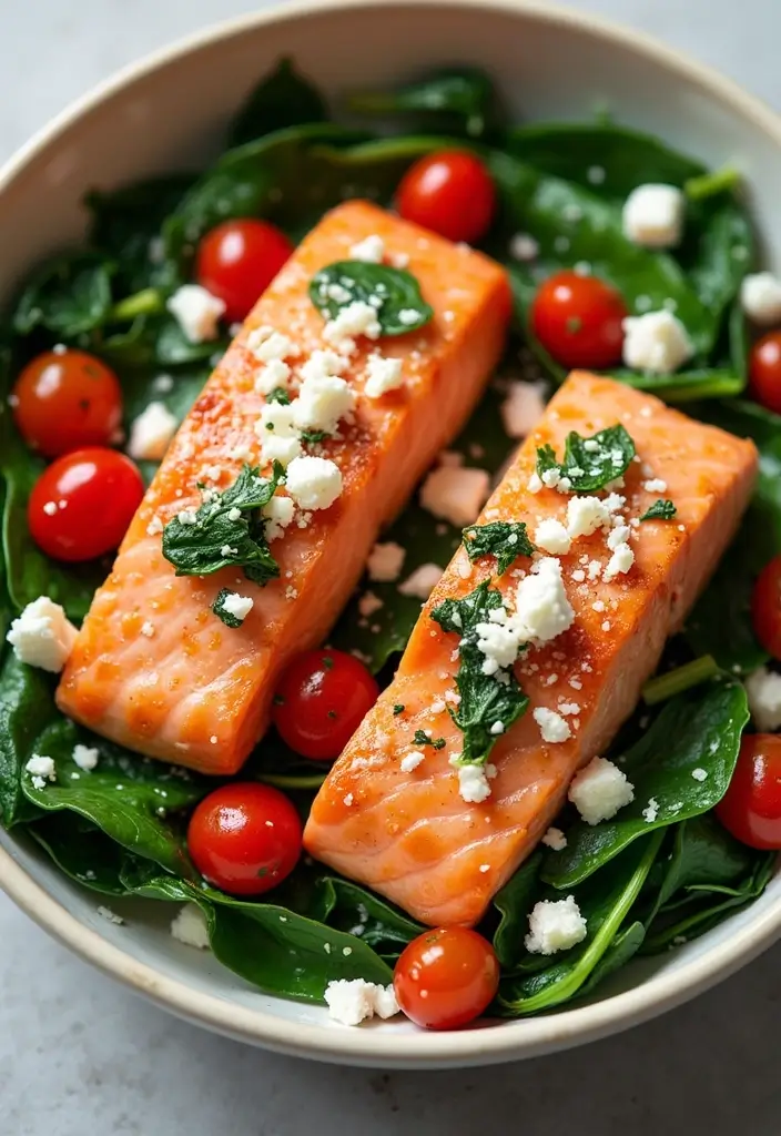 28 Salmon Stir Fry Recipes for Quick Omega-3 Packed Meals 180 28 Salmon Stir Fry Recipes for Quick Omega-3 Packed Meals - 28. Spinach Feta Salmon Stir Fry