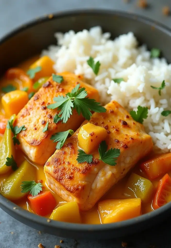 28 Salmon Stir Fry Recipes for Quick Omega-3 Packed Meals 20 28 Salmon Stir Fry Recipes for Quick Omega-3 Packed Meals - 4. Coconut Curry Salmon Stir Fry