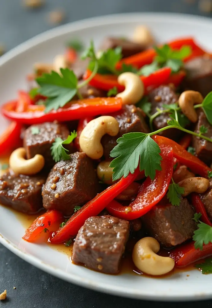 28 Spicy Beef Stir Fry Recipes That Bring the Heat 139 28 Spicy Beef Stir Fry Recipes That Bring the Heat - 21. Beef Stir Fry with Bell Peppers and Cashews