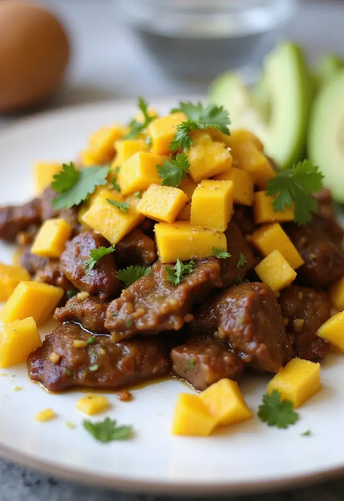 28 Spicy Beef Stir Fry Recipes That Bring the Heat 153 28 Spicy Beef Stir Fry Recipes That Bring the Heat - 23. Beef Stir Fry with Mango Salsa
