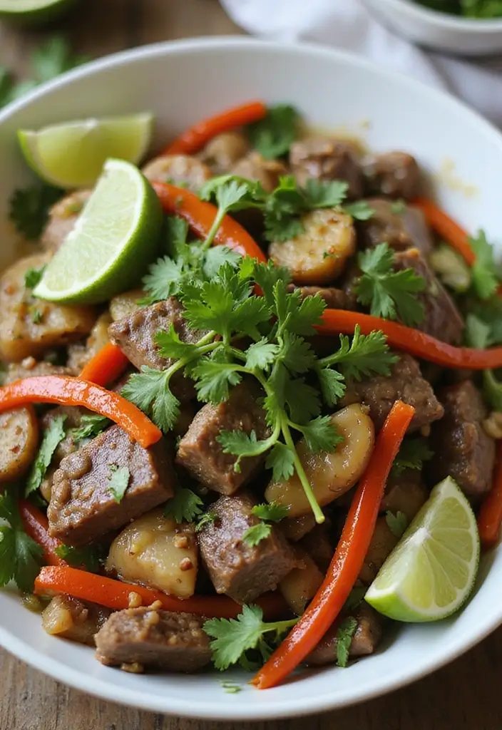 28 Spicy Beef Stir Fry Recipes That Bring the Heat 160 28 Spicy Beef Stir Fry Recipes That Bring the Heat - 24. Beef Stir Fry with Cilantro and Lime Dressing