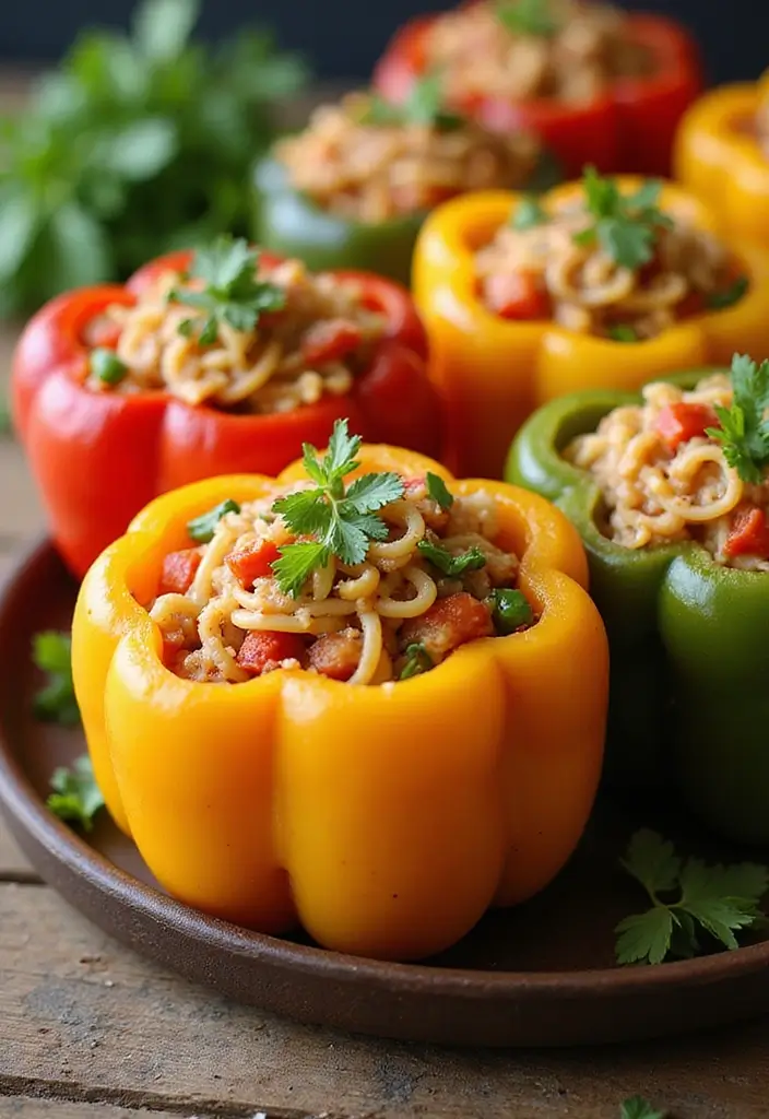 29 Asian Noodle Stir Fry Recipes Full of Taste 181 29 Asian Noodle Stir Fry Recipes Full of Taste - 27. Stuffed Bell Pepper Noodles