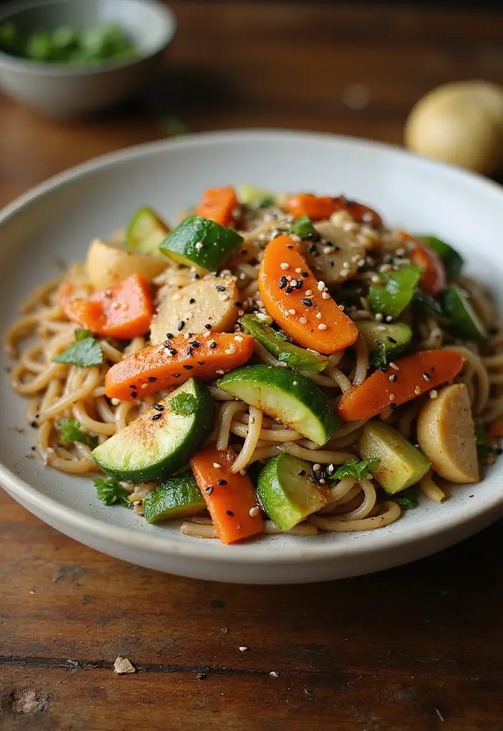 29 Asian Noodle Stir Fry Recipes Full of Taste 34 29 Asian Noodle Stir Fry Recipes Full of Taste - 6. Sesame Vegetable Stir Fry