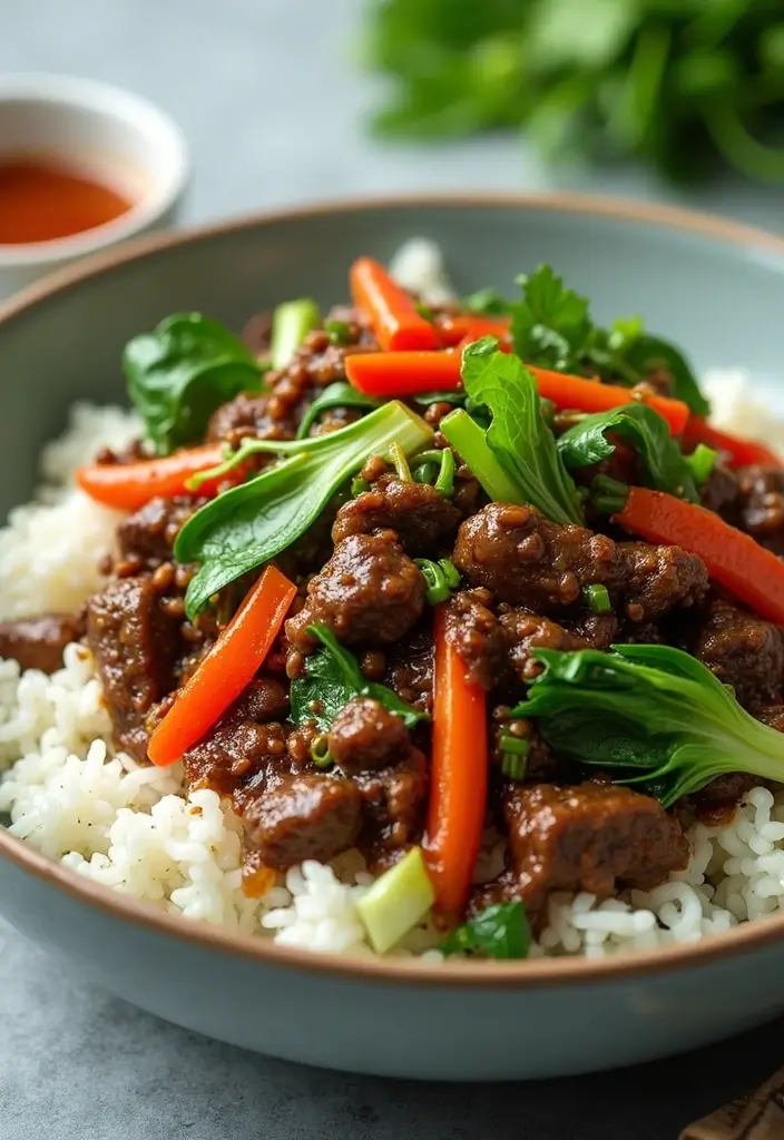 30 Authentic Thai Beef Stir Fry Recipes Full of Aroma - 13. Thai Beef Stir Fry with Bok Choy