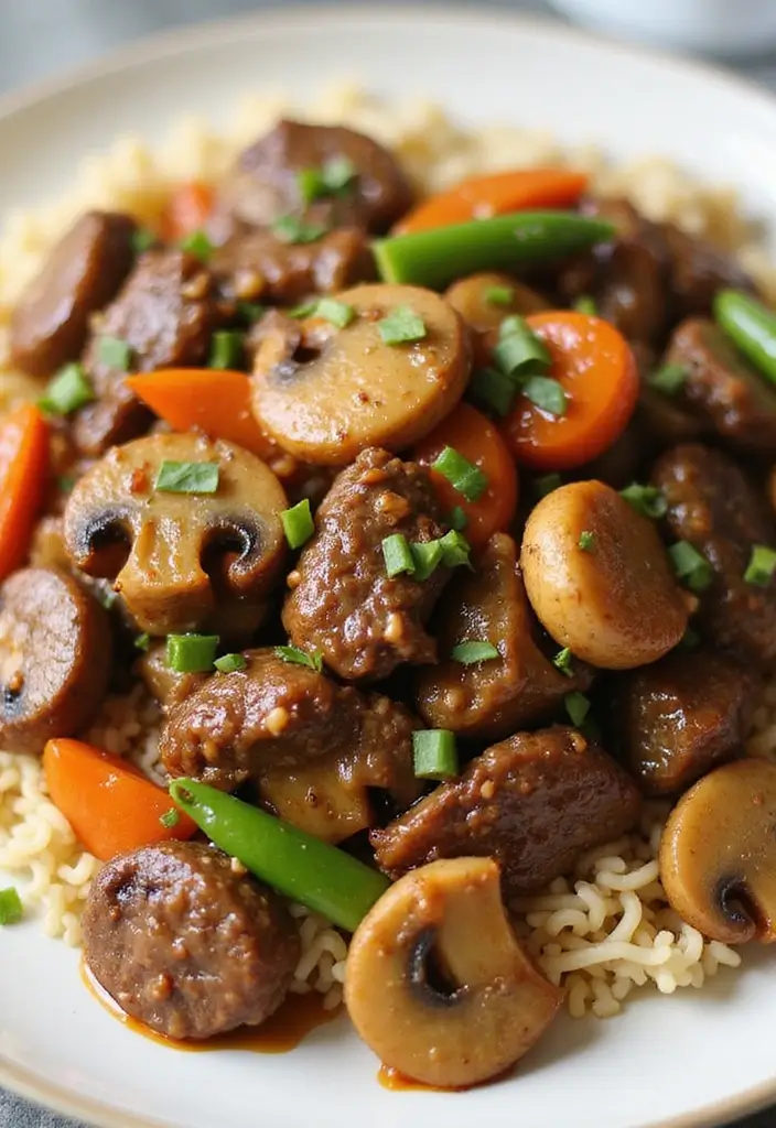 30 Authentic Thai Beef Stir Fry Recipes Full of Aroma - 15. Thai Beef Stir Fry with Mushrooms