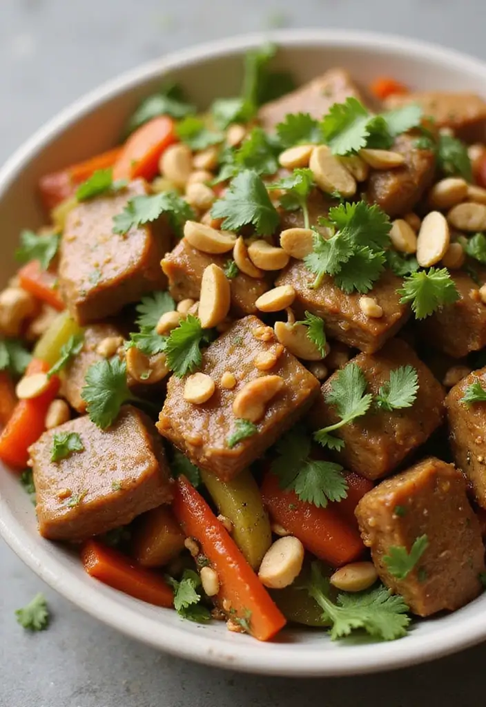 30 Authentic Thai Beef Stir Fry Recipes Full of Aroma - 4. Thai Peanut Beef Stir Fry