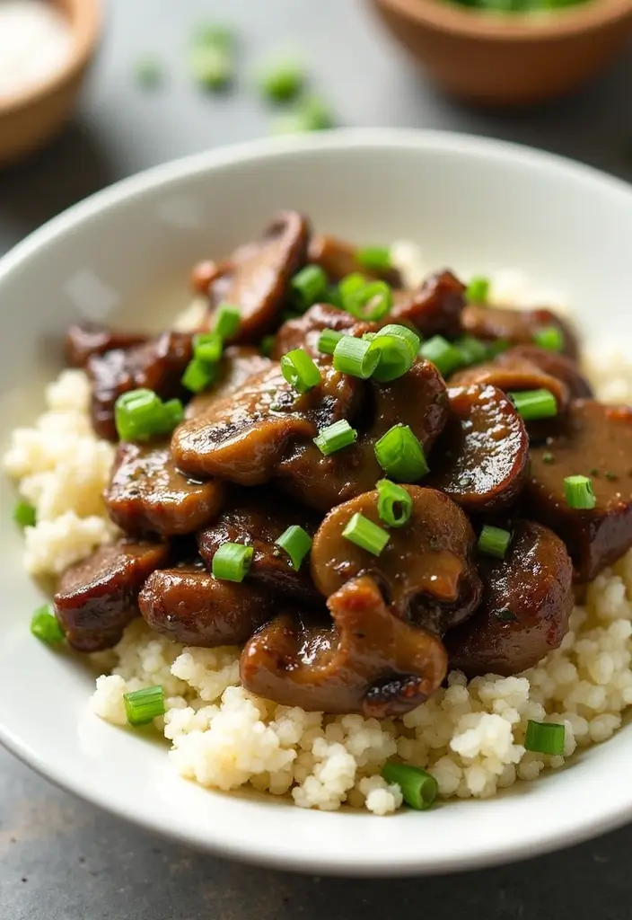 30+ Beef and Mushroom Stir Fry Recipes with Umami Flavor 85 30+ Beef and Mushroom Stir Fry Recipes with Umami Flavor - 13. Beef and Mushroom Stir Fry with Cauliflower Rice