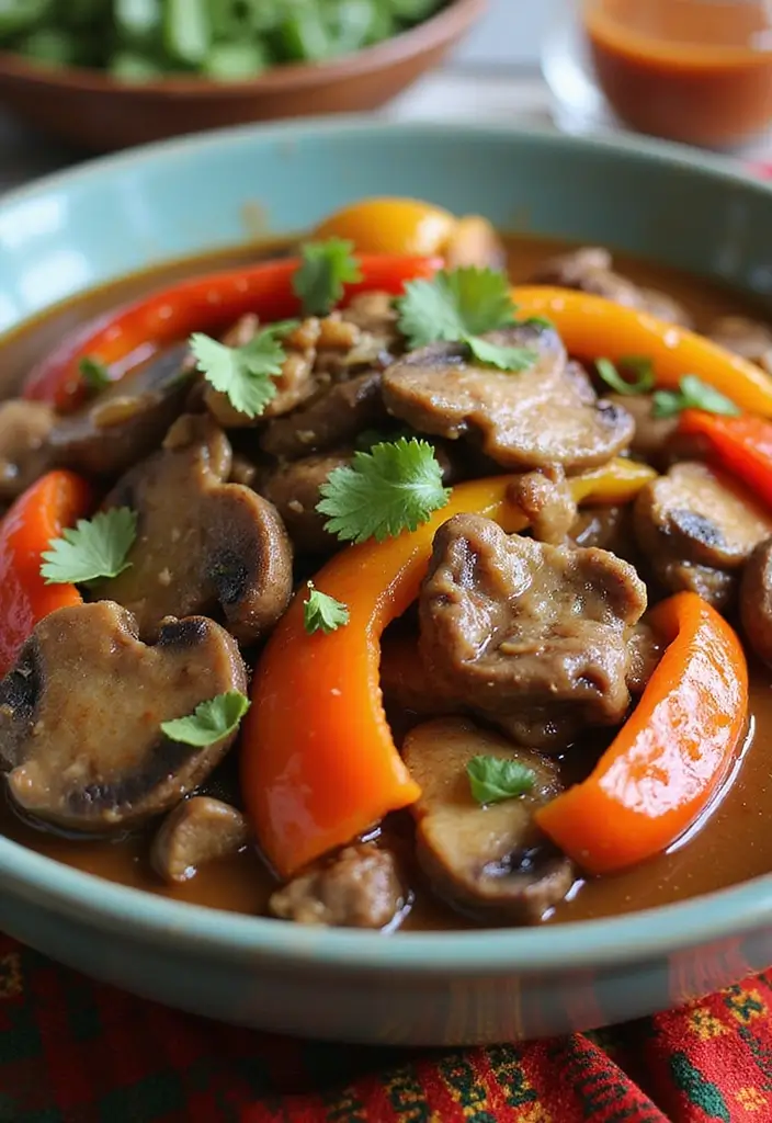 30+ Beef and Mushroom Stir Fry Recipes with Umami Flavor 92 30+ Beef and Mushroom Stir Fry Recipes with Umami Flavor - 14. Beef and Mushroom Stir Fry with Peppers and Onions