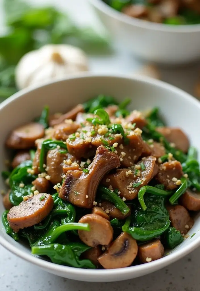 30+ Beef and Mushroom Stir Fry Recipes with Umami Flavor 118 30+ Beef and Mushroom Stir Fry Recipes with Umami Flavor - 18. Beef and Mushroom Stir Fry with Spinach