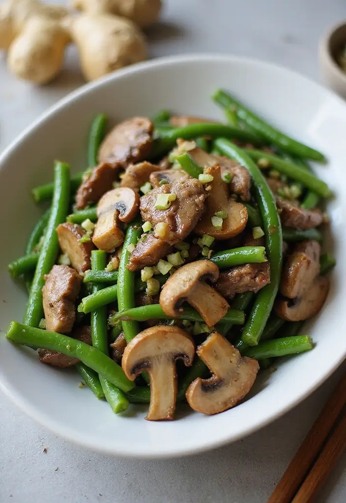 30+ Beef and Mushroom Stir Fry Recipes with Umami Flavor 133 30+ Beef and Mushroom Stir Fry Recipes with Umami Flavor - 21. Beef and Mushroom Stir Fry with Green Beans