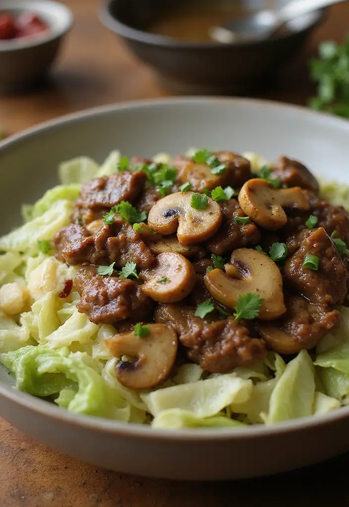 30+ Beef and Mushroom Stir Fry Recipes with Umami Flavor 138 30+ Beef and Mushroom Stir Fry Recipes with Umami Flavor - 22. Beef and Mushroom Stir Fry with Cabbage