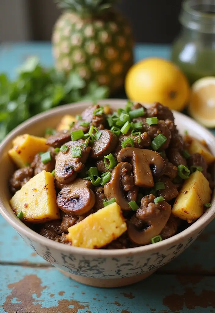 30+ Beef and Mushroom Stir Fry Recipes with Umami Flavor 166 30+ Beef and Mushroom Stir Fry Recipes with Umami Flavor - 26. Beef and Mushroom Stir Fry with Pineapple