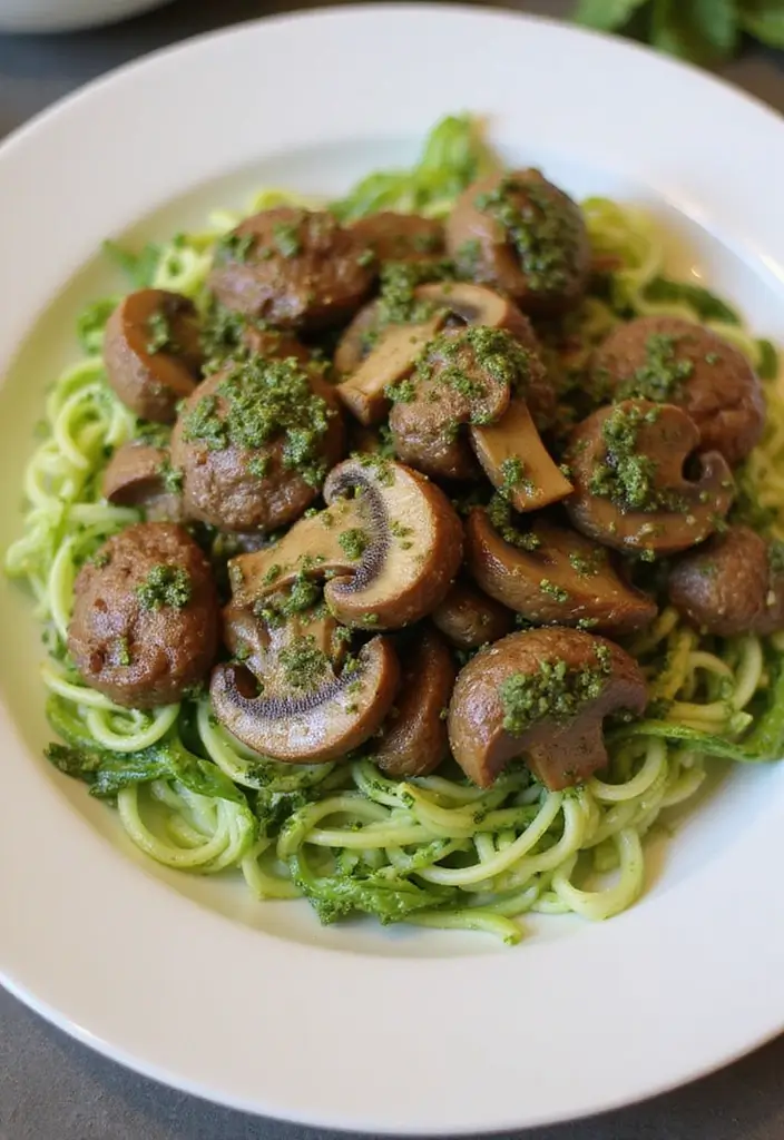30+ Beef and Mushroom Stir Fry Recipes with Umami Flavor 180 30+ Beef and Mushroom Stir Fry Recipes with Umami Flavor - 28. Beef and Mushroom Stir Fry with Pesto