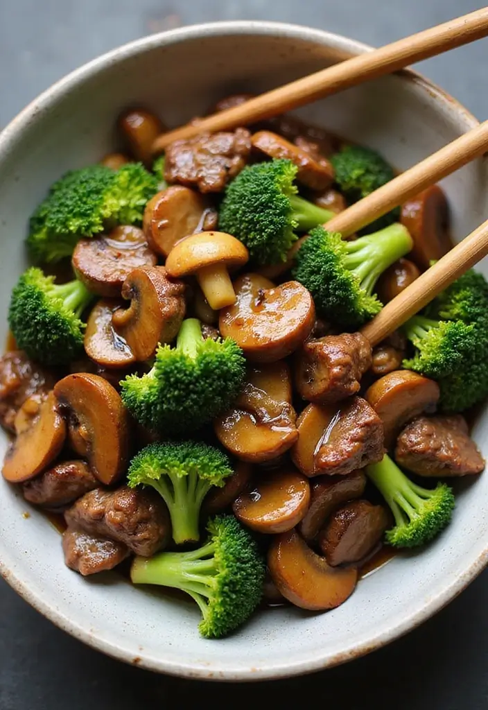 30+ Beef and Mushroom Stir Fry Recipes with Umami Flavor 15 30+ Beef and Mushroom Stir Fry Recipes with Umami Flavor - 3. Beef and Broccoli Mushroom Medley