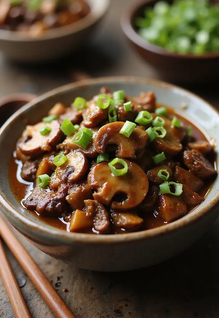30+ Beef and Mushroom Stir Fry Recipes with Umami Flavor 29 30+ Beef and Mushroom Stir Fry Recipes with Umami Flavor - 5. Mongolian Beef and Mushrooms