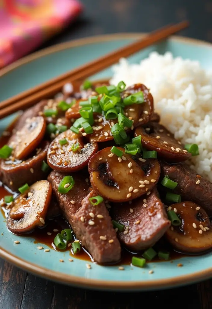 30+ Beef and Mushroom Stir Fry Recipes with Umami Flavor 36 30+ Beef and Mushroom Stir Fry Recipes with Umami Flavor - 6. Sesame Beef and Mushroom Stir Fry