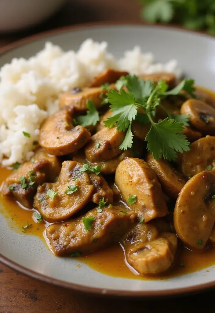 30+ Beef and Mushroom Stir Fry Recipes with Umami Flavor 57 30+ Beef and Mushroom Stir Fry Recipes with Umami Flavor - 9. Beef and Mushroom Curry Stir Fry