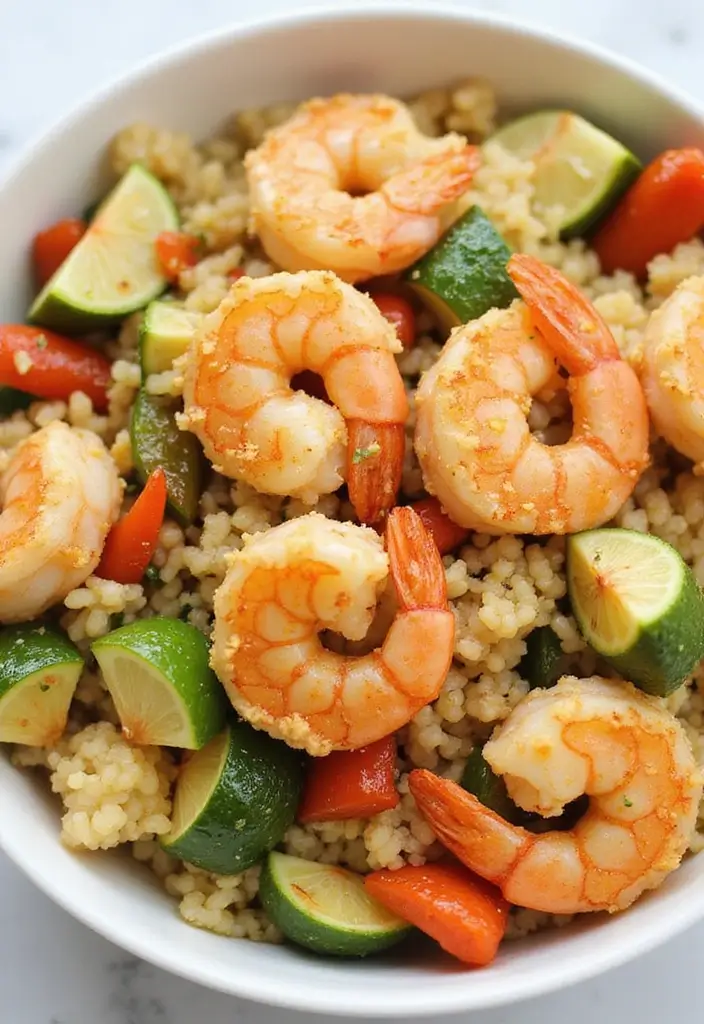 30+ Best Stir Fry Recipes for Every Occasion 173 30+ Best Stir Fry Recipes for Every Occasion - 27. Shrimp and Veggie Cauliflower Rice Stir Fry