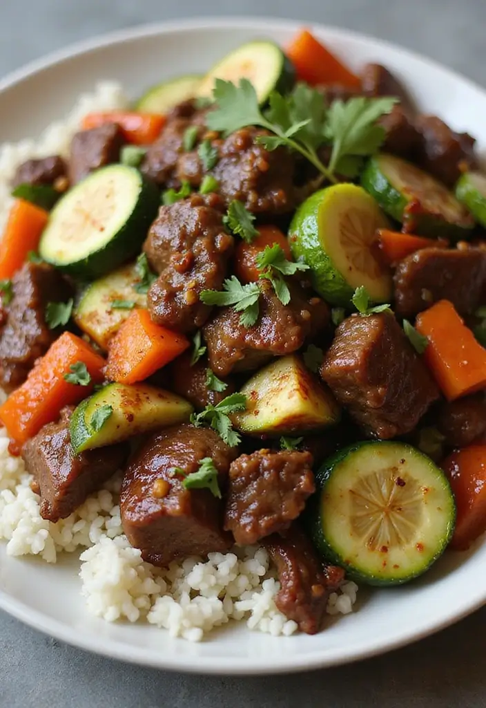 30+ Classic Beef Stir Fry Recipes with Asian Inspiration - 10. Korean Beef Stir Fry with Zucchini