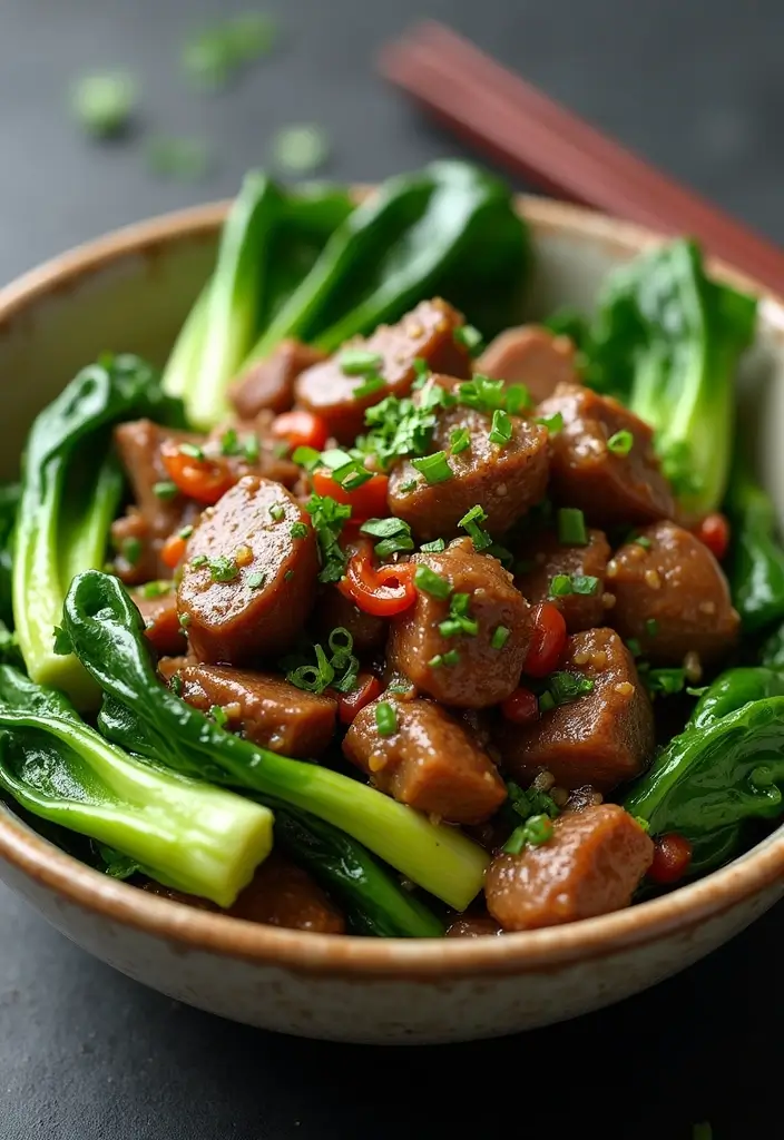 30+ Classic Beef Stir Fry Recipes with Asian Inspiration - 15. Beef and Bok Choy Stir Fry