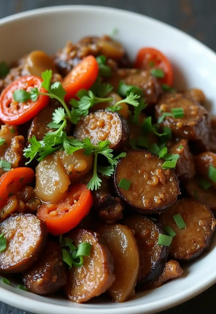 30+ Classic Beef Stir Fry Recipes with Asian Inspiration - 22. Beef and Eggplant Stir Fry