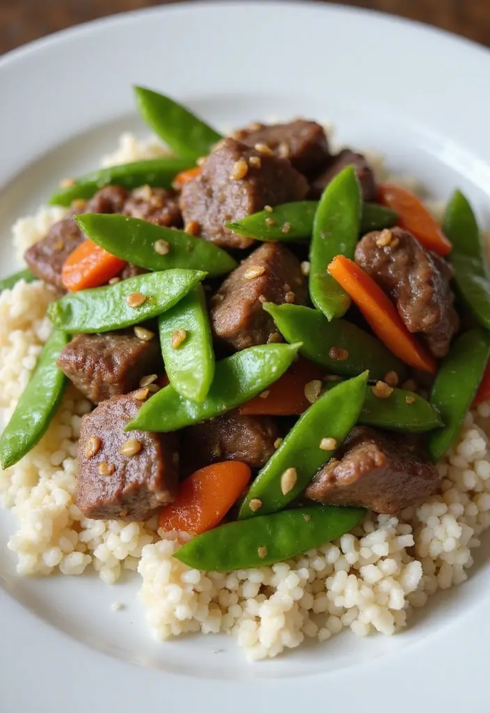 30+ Classic Beef Stir Fry Recipes with Asian Inspiration - 27. Beef Stir Fry with Snow Peas