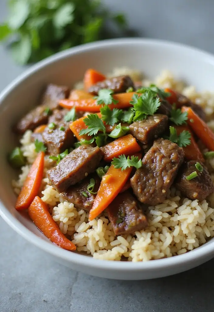 30+ Classic Beef Stir Fry Recipes with Asian Inspiration - 29. Beef Stir Fry with Cilantro Lime Rice