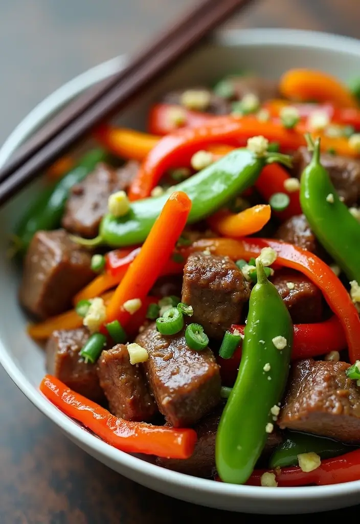 30+ Classic Beef Stir Fry Recipes with Asian Inspiration - 3. Ginger Garlic Beef Stir Fry with Veggies