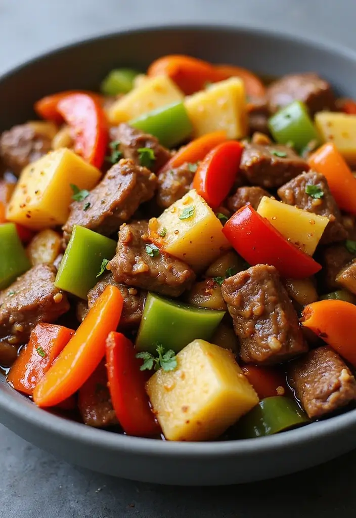 30+ Classic Beef Stir Fry Recipes with Asian Inspiration - 7. Sweet and Sour Beef Stir Fry