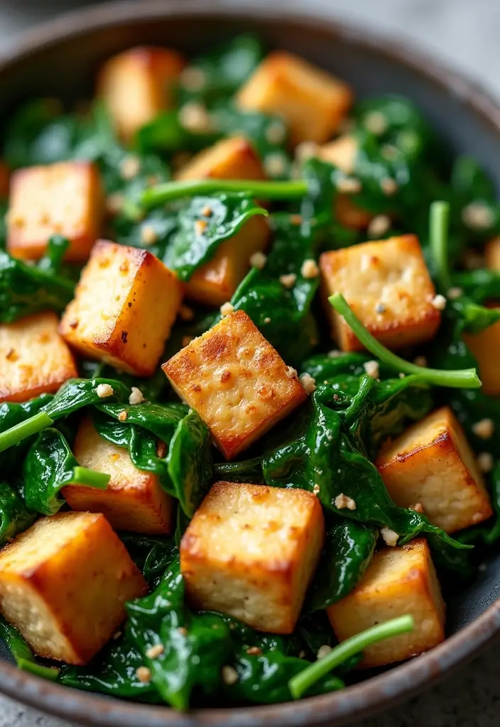 30+ Clean Eating Stir Fry Recipes for Healthy Meals 8 30+ Clean Eating Stir Fry Recipes for Healthy Meals - 2. Tofu and Spinach Stir Fry