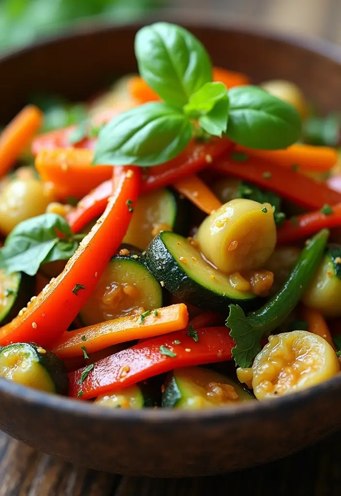 30+ Clean Eating Stir Fry Recipes for Healthy Meals 50 30+ Clean Eating Stir Fry Recipes for Healthy Meals - 8. Thai Basil Vegetable Stir Fry