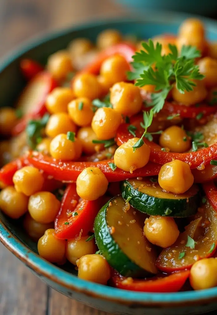 30+ Colorful Vegetable Stir Fry Recipes for Every Meal 156 30+ Colorful Vegetable Stir Fry Recipes for Every Meal - 24. Crispy Chickpea Vegetable Stir Fry