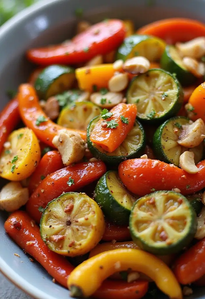 30+ Colorful Vegetable Stir Fry Recipes for Every Meal 177 30+ Colorful Vegetable Stir Fry Recipes for Every Meal - 27. Roasted Garlic Vegetable Stir Fry