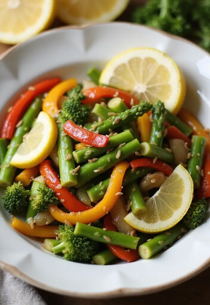 30+ Colorful Vegetable Stir Fry Recipes for Every Meal 29 30+ Colorful Vegetable Stir Fry Recipes for Every Meal - 5. Lemon Garlic Vegetable Stir Fry