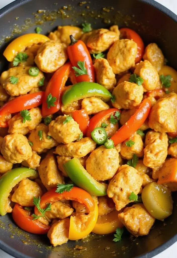 30 Curry Chicken Stir Fry Recipes with Bold Spices 120 30 Curry Chicken Stir Fry Recipes with Bold Spices - 18. Curry Chicken Stir Fry with Roasted Bell Peppers