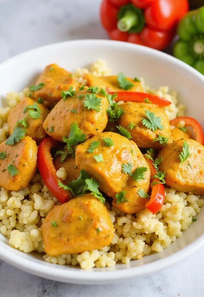 30 Curry Chicken Stir Fry Recipes with Bold Spices 146 30 Curry Chicken Stir Fry Recipes with Bold Spices - 22. Curry Chicken Stir Fry with Cauliflower Rice