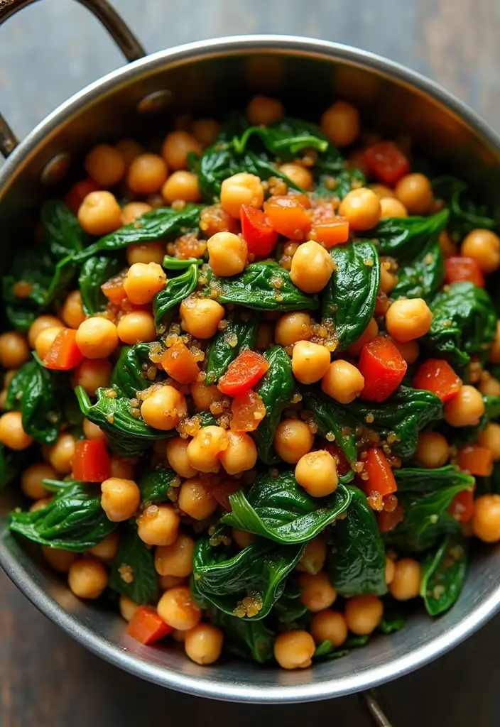 30 Delicious Vegan Stir Fry Recipes with Fresh Ingredients 88 30 Delicious Vegan Stir Fry Recipes with Fresh Ingredients - 14. Chickpea and Spinach Stir Fry