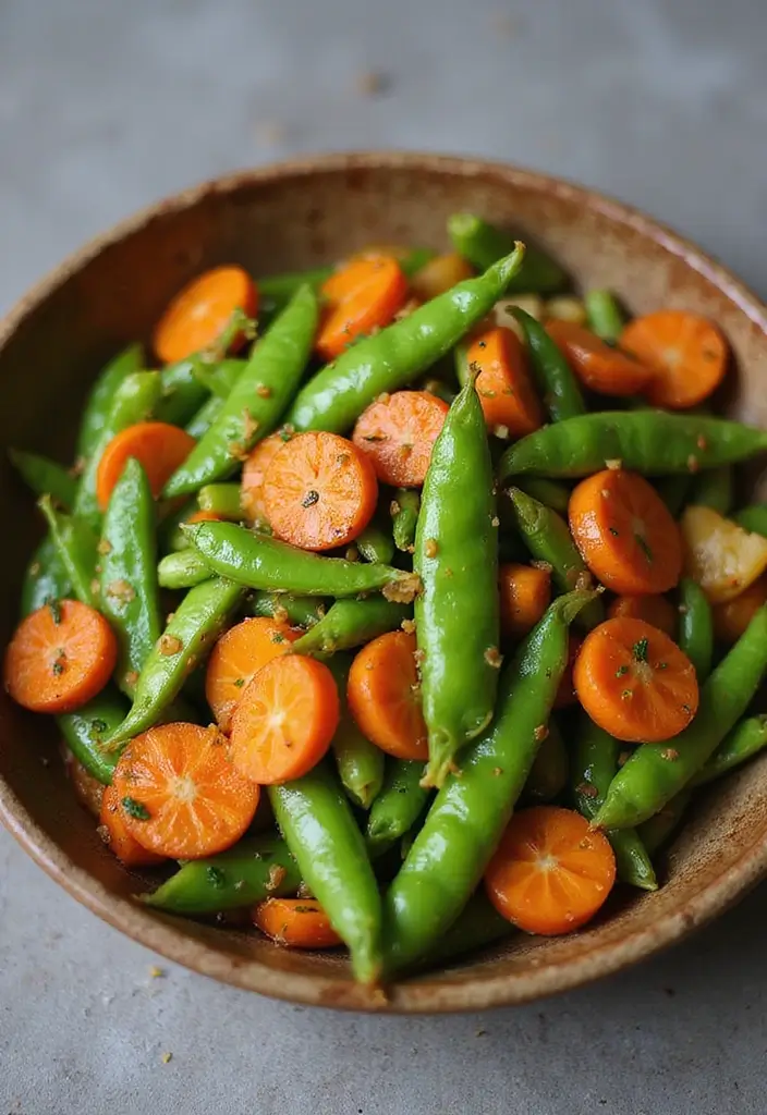 30 Delicious Vegan Stir Fry Recipes with Fresh Ingredients 121 30 Delicious Vegan Stir Fry Recipes with Fresh Ingredients - 19. Savory Pea and Carrot Stir Fry