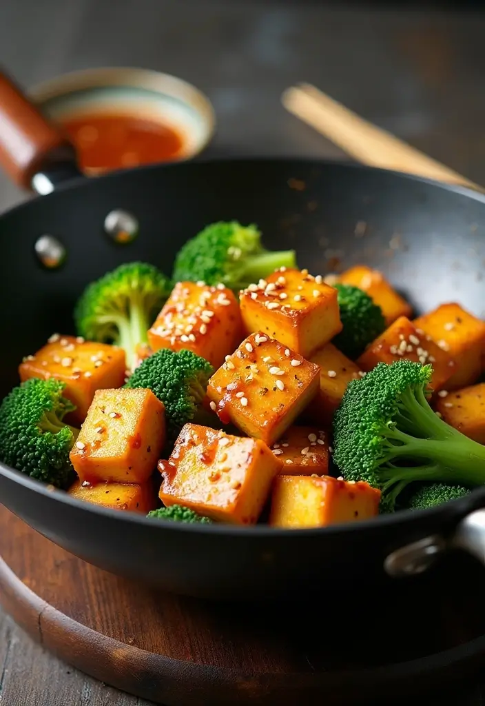 30 Delicious Vegan Stir Fry Recipes with Fresh Ingredients 8 30 Delicious Vegan Stir Fry Recipes with Fresh Ingredients - 2. Spicy Tofu and Broccoli Stir Fry