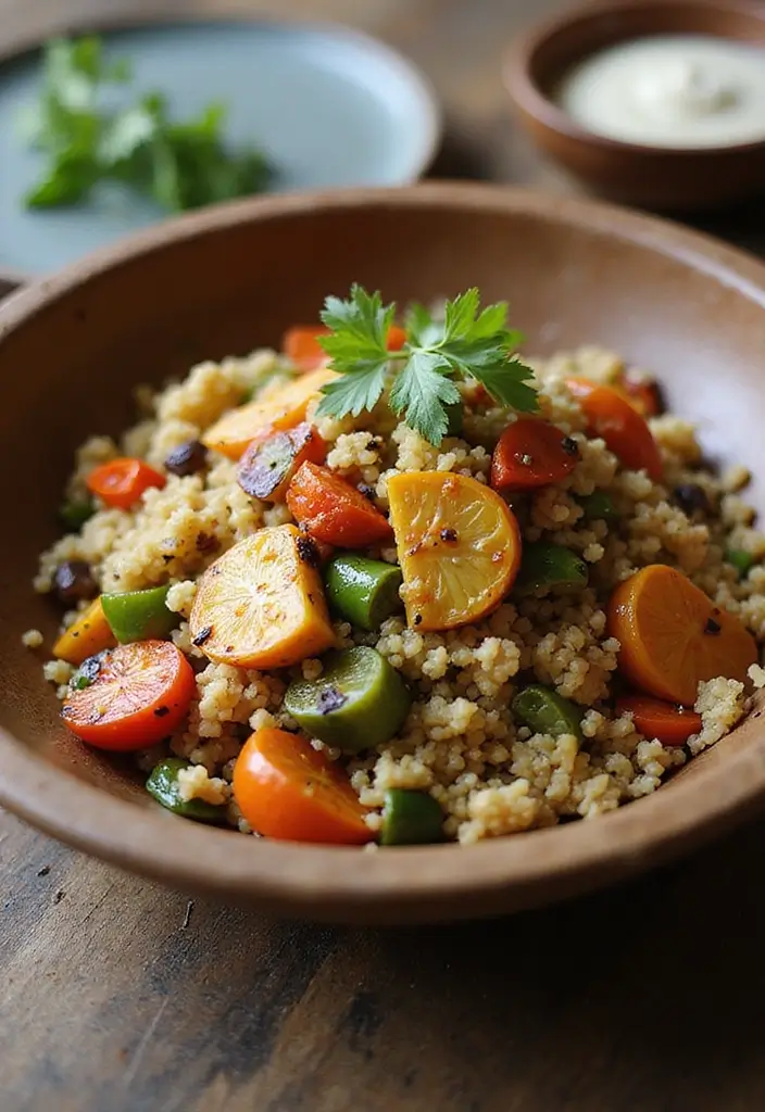 30 Delicious Vegan Stir Fry Recipes with Fresh Ingredients 149 30 Delicious Vegan Stir Fry Recipes with Fresh Ingredients - 23. Roasted Vegetable and Quinoa Stir Fry