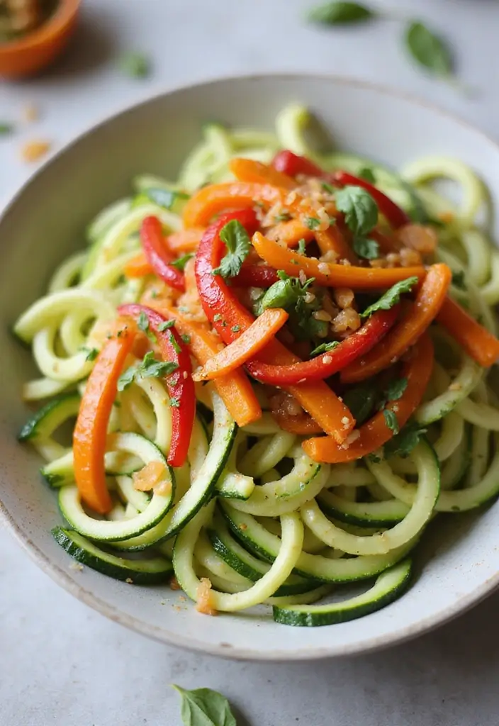30 Delicious Vegan Stir Fry Recipes with Fresh Ingredients 29 30 Delicious Vegan Stir Fry Recipes with Fresh Ingredients - 5. Zucchini Noodle Stir Fry