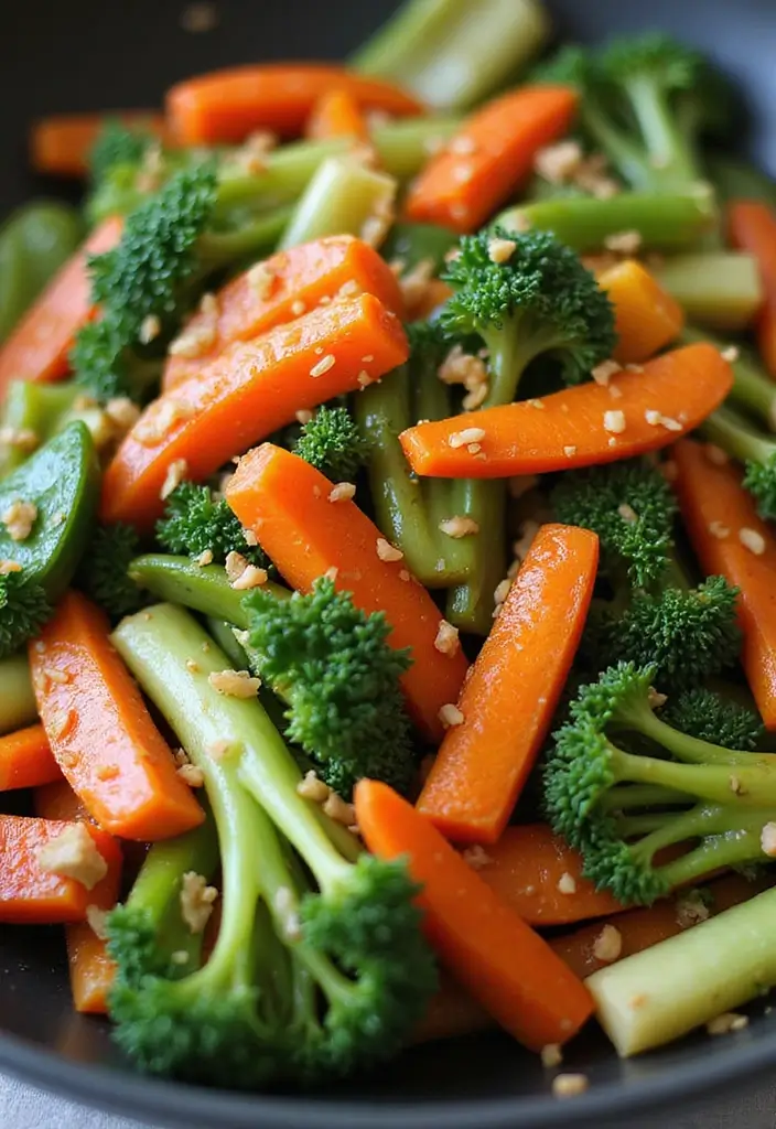 30 Delicious Vegan Stir Fry Recipes with Fresh Ingredients 36 30 Delicious Vegan Stir Fry Recipes with Fresh Ingredients - 6. Garlic and Ginger Vegetable Stir Fry