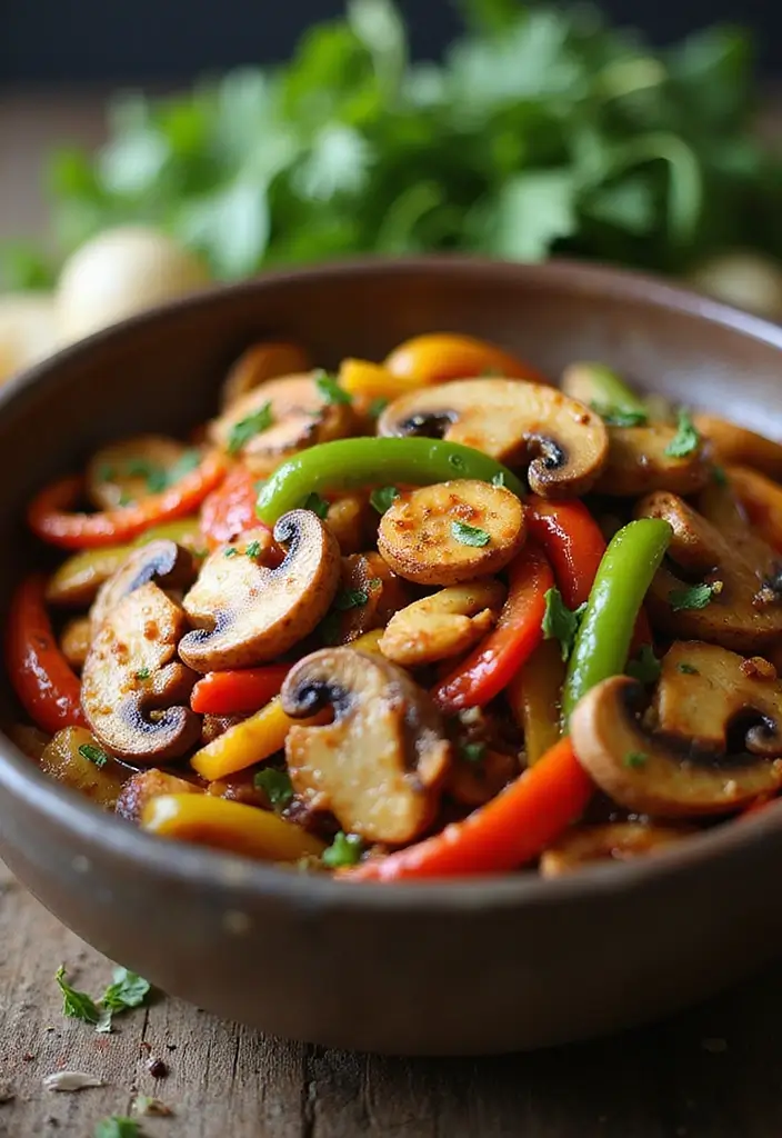 30 Delicious Vegan Stir Fry Recipes with Fresh Ingredients 50 30 Delicious Vegan Stir Fry Recipes with Fresh Ingredients - 8. Pepper and Mushroom Stir Fry