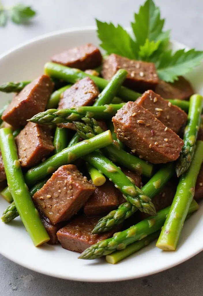 30+ Easy Beef Stir Fry Recipes with Savory Soy Sauce - 11. Beef and Asparagus Stir Fry