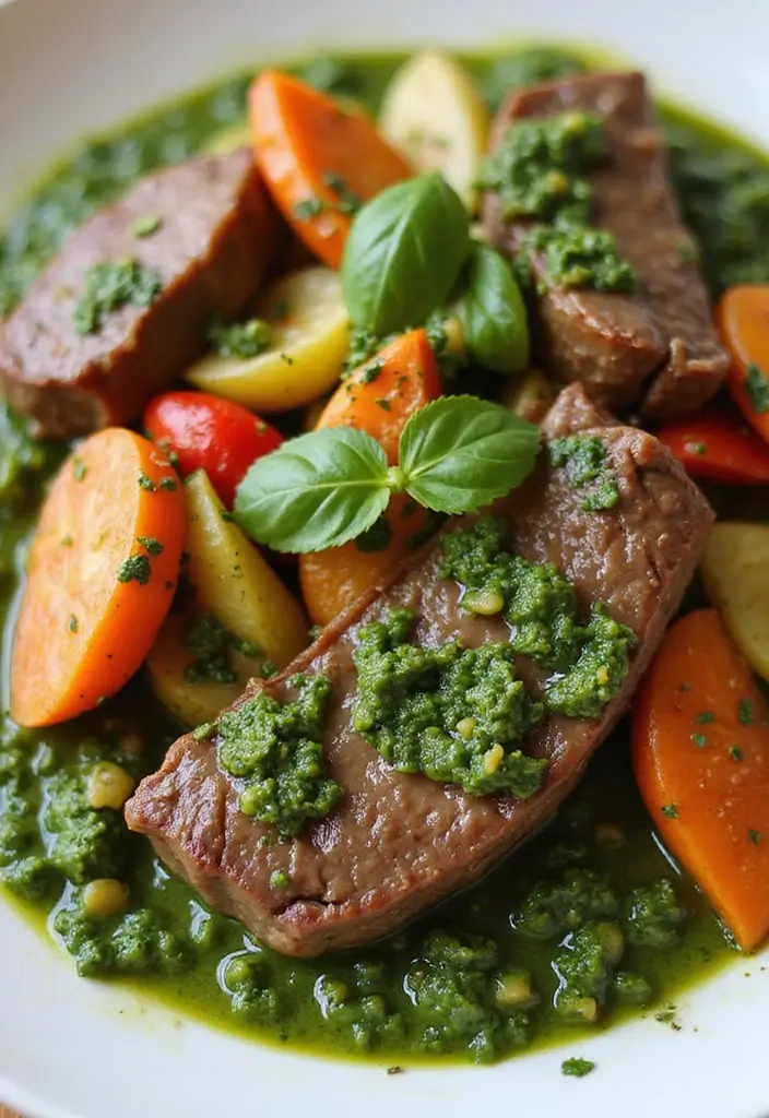 30+ Easy Beef Stir Fry Recipes with Savory Soy Sauce - 20. Beef Stir Fry with Pesto Sauce