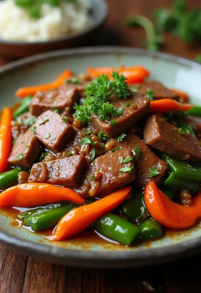 30+ Easy Beef Stir Fry Recipes with Savory Soy Sauce - 5. Garlic Beef Stir Fry