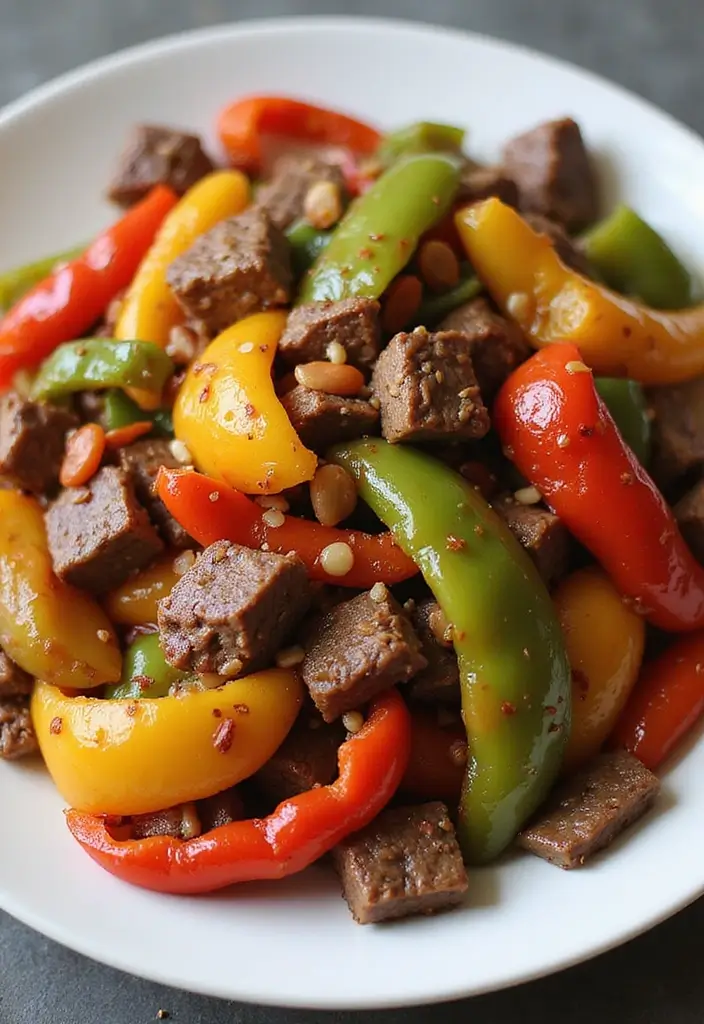 30+ Easy Beef Stir Fry Recipes with Savory Soy Sauce - 8. Beef and Bell Pepper Stir Fry