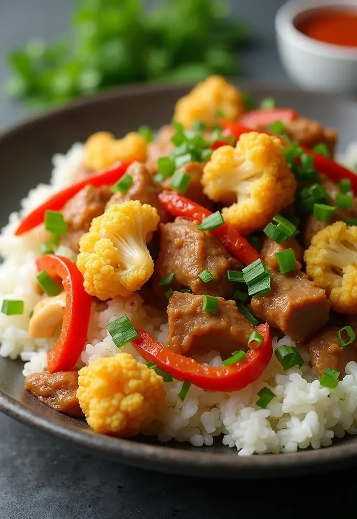 30+ Easy Pork Stir Fry Recipes Bursting with Flavor 159 30+ Easy Pork Stir Fry Recipes Bursting with Flavor - 25. Pork and Cauliflower Stir Fry