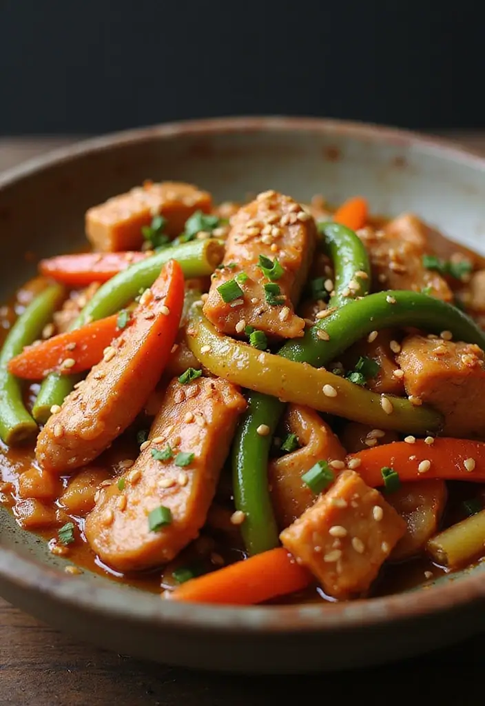 30+ Easy Pork Stir Fry Recipes Bursting with Flavor 15 30+ Easy Pork Stir Fry Recipes Bursting with Flavor - 3. Spicy Pork and Veggie Stir Fry