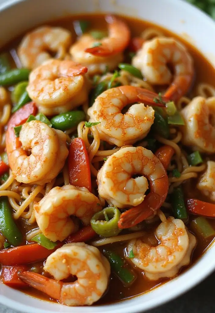 30 Easy Ramen Stir Fry Recipes You’ll Want to Make Again 102 30 Easy Ramen Stir Fry Recipes You’ll Want to Make Again - 16. Cajun Shrimp Ramen Stir Fry